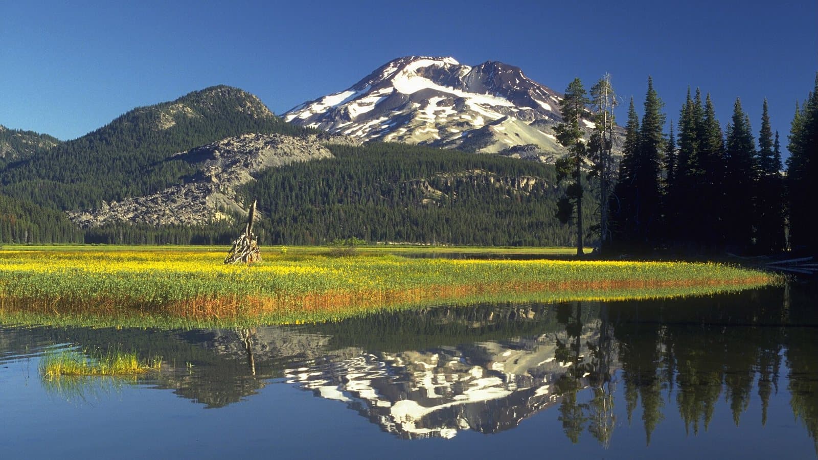 South Sister reflected in Sparks Lake, Cascade Lakes